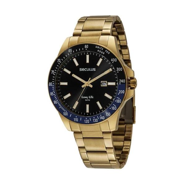 Relógio Masculino Seculus Analógico 44043GPSVDA2 Dourado Imagem de Relógio Masculino Seculus Analógico 44043GPSVDA2 Dourado