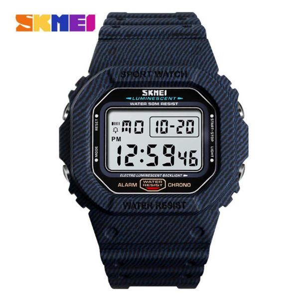 Imagem de Relógio Masculino Skmei 1471 Sport Watch Retro Jeans A Prova D'Água