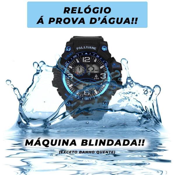 Imagem de Relogio Masculino Sport-Shock Prova D'Água + Bone Fe