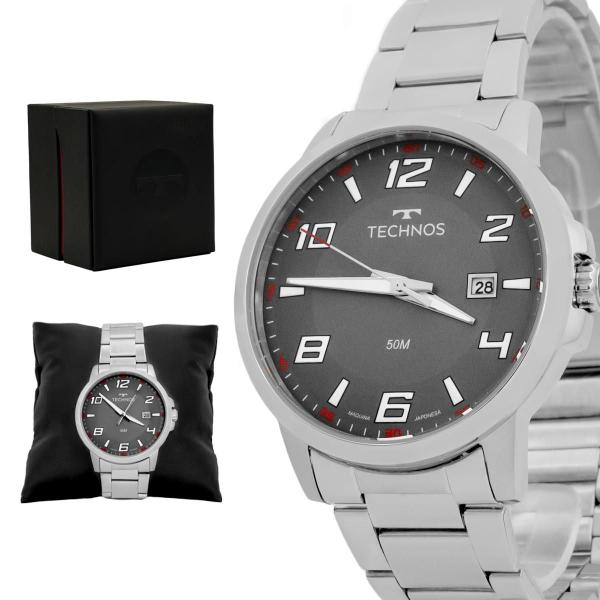 Relogio Masculino Technos Analogico Aço Inoxidavel Prata Performance Racer Original Resist... Relogio Masculino Technos Analogico Aço Inoxidavel Prata Performance Racer Original Resist...