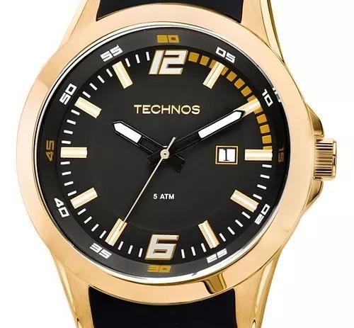 Imagem de Relógio Masculino Technos Racer Preto Envio 24h Cor do bisel Dourado