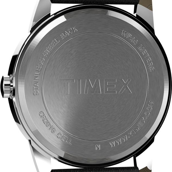 Imagem de Relógio Masculino Timex Easy Reader de 38mm - Pulseira de couro preta e mostrador azul