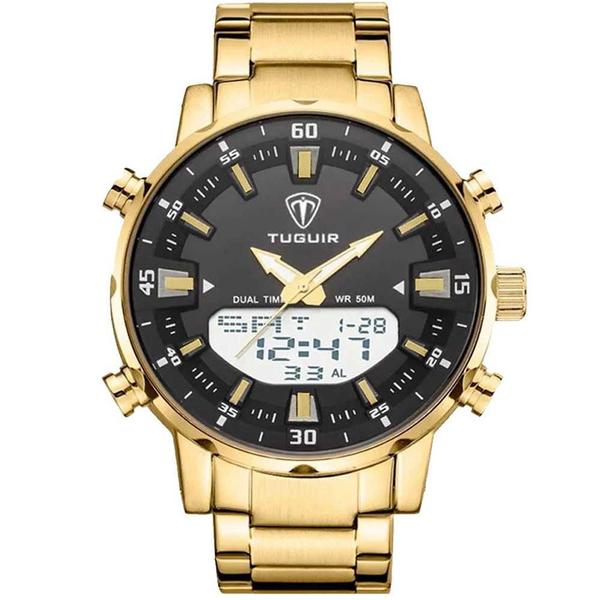 Imagem de Relógio Masculino Tuguir AnaDigi TG1815 TG30092 - Dourado