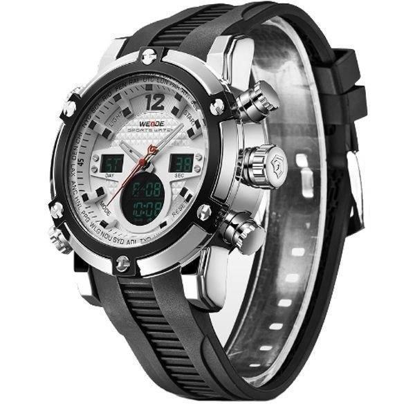 Imagem de Relógio Masculino Weide Anadigi Wh-5205 - Preto E Branco