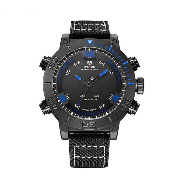 Imagem de Relógio Masculino Weide AnaDigi WH6103B Preto e Azul