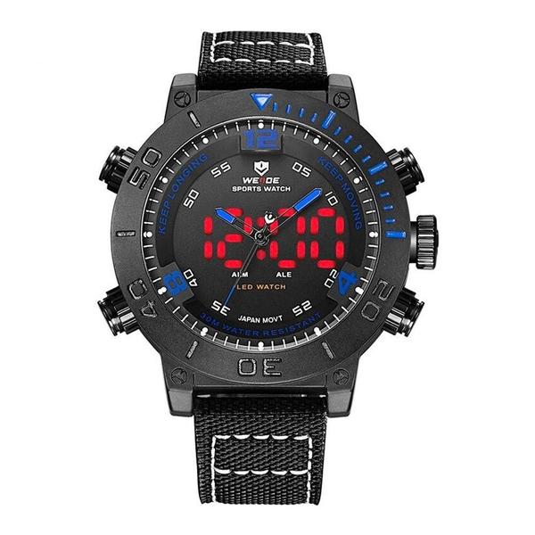 Imagem de Relógio Masculino Weide Anadigi Wh6103B - Preto E ul