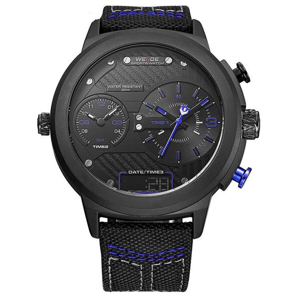 Imagem de Relógio Masculino Weide Anadigi Wh6405B - Preto E ul