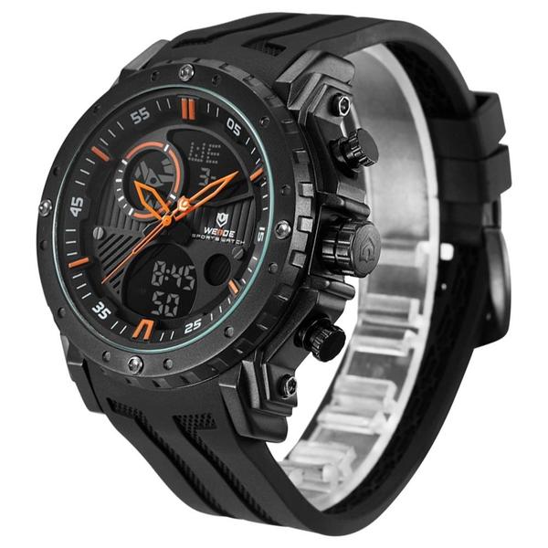 Imagem de Relógio Masculino Weide AnaDigi WH6903 Preto e Laranja