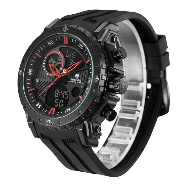 Imagem de Relógio Masculino Weide AnaDigi WH6903 Preto e Vermelho