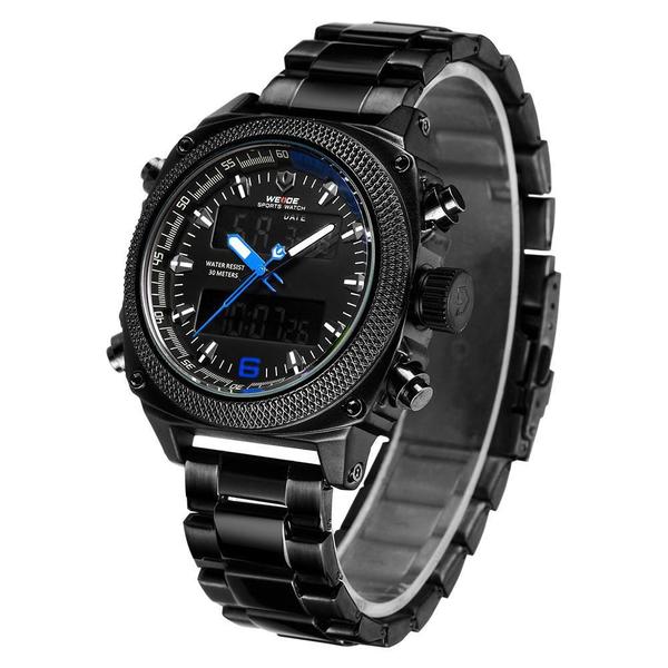 Imagem de Relógio Masculino Weide Anadigi Wh7302B - Preto E ul