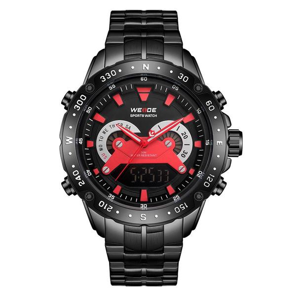 Imagem de Relógio Masculino Weide AnaDigi WH8501B Preto e Vermelho