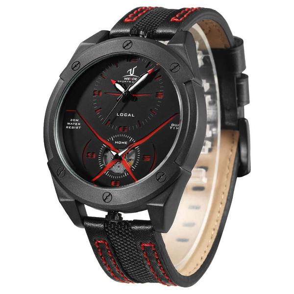 Imagem de Relógio Masculino Weide Analógico UV-1703 Preto e Vermelho