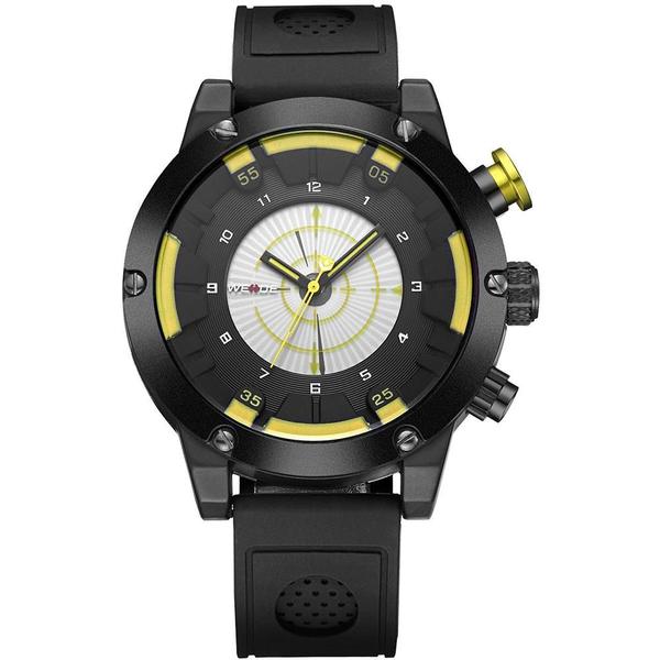 Relógio Masculino Weide Analógico WH-6301 Preto e Amarelo Imagem de Relógio Masculino Weide Analógico WH-6301 Preto e Amarelo