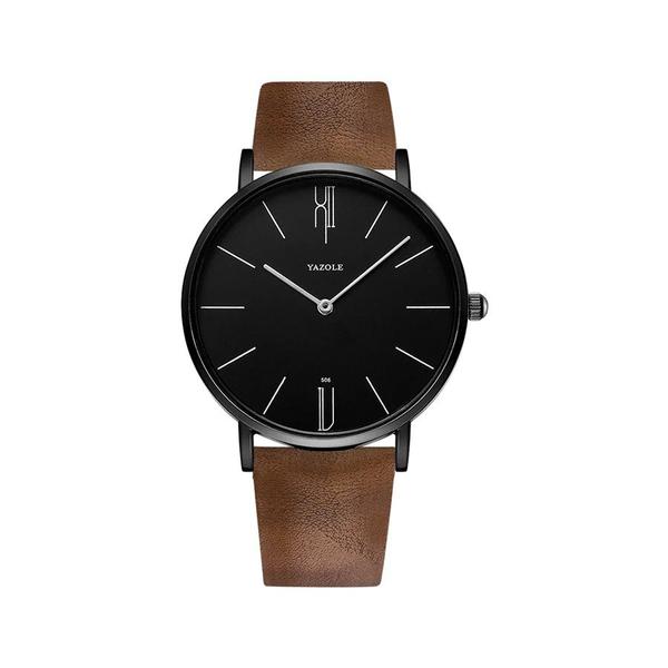 Imagem de Relógio masculino Yazole pulseira de couro Premium Qualidade Garantia