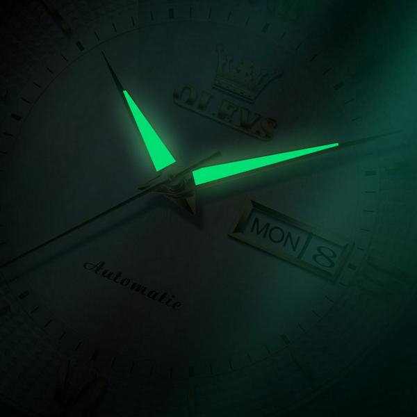 Imagem de Relógio Mecânico de Luxo para Homens Safira Impermeável Aço inoxidável Automático