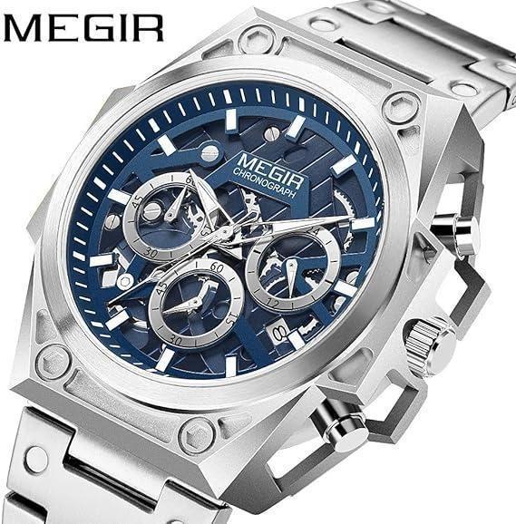 Imagem de Relógio Megir MS4220G-2 Masculino 47mm Inox 3ATM