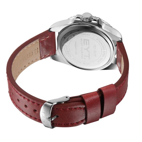 Imagem de Relógio mod s3961g caixa prata, bezel vermelho, mostrador vermelho, pulseira vermelha