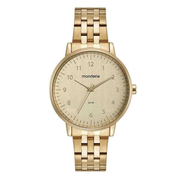 Imagem de Relógio Mondaine Dourado Feminino 32596LPMKDE1K1 Kit