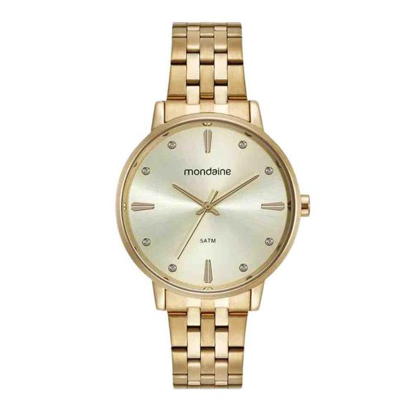 Imagem de Relógio Mondaine Dourado Feminino 32598LPMKDE1K1 Kit