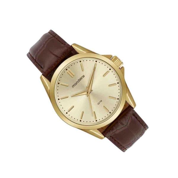 Imagem de Relógio Mondaine Dourado/Marrom Masculino 99739Gpmvdh2