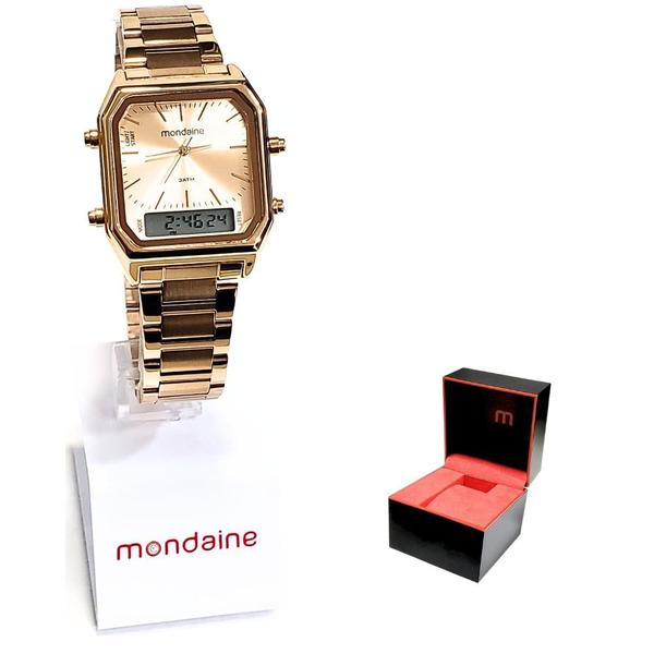 Imagem de Relógio Mondaine Feminino Anadigi Quadrado Rosé 32216LPMVRE2