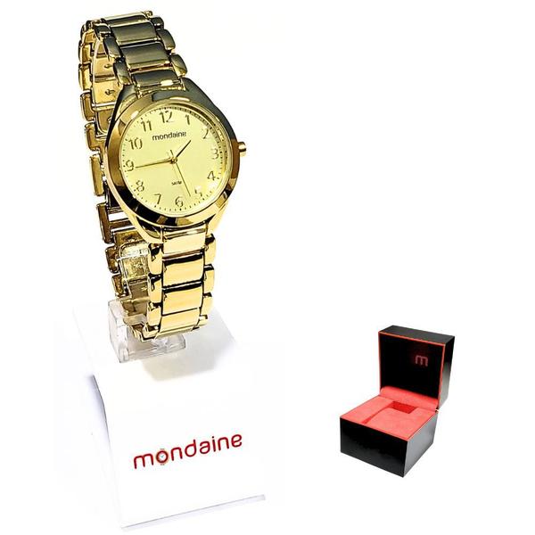 Imagem de Relógio Mondaine Feminino Analógico Casual Dourado 32459LPMVDM1