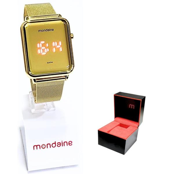 Imagem de Relógio Mondaine Feminino Digital Led Dourado 32171LPMVDE1