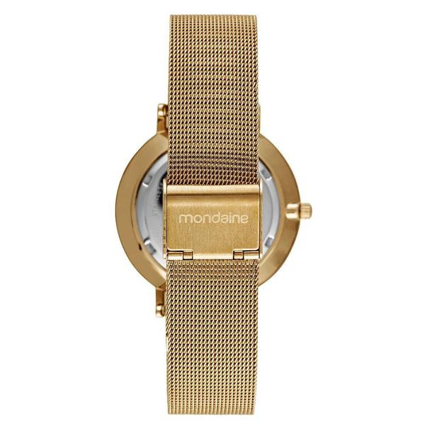 Imagem de Relogio Mondaine Feminino dourado grande pulseira esteira c/ numero 32525LPMVDE1