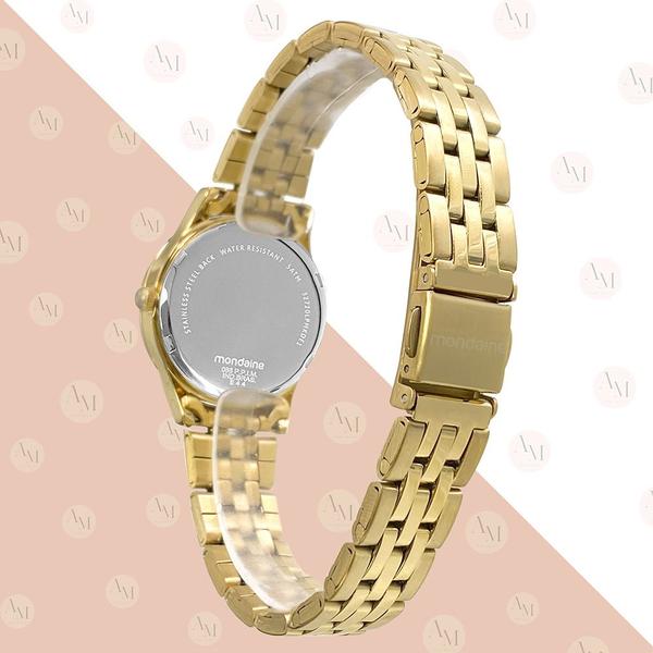 Imagem de Relógio Mondaine Feminino Dourado Luxo Prova Dágua Original