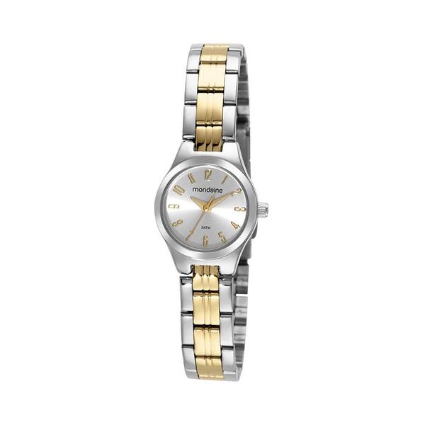 Imagem de Relógio Mondaine Feminino dourado prata pequeno bicolor com numeros 32369LPMVBE2