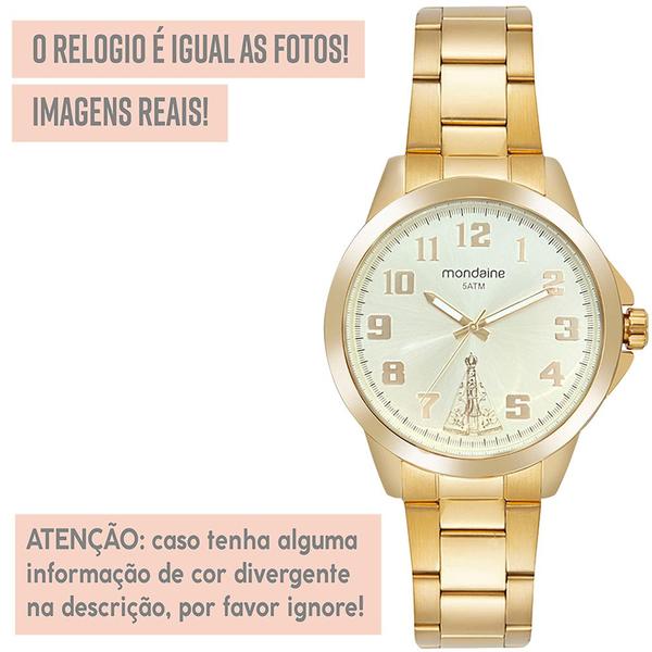 Imagem de Relógio Mondaine Feminino Dourado Prova Dágua Garantia 1 Ano