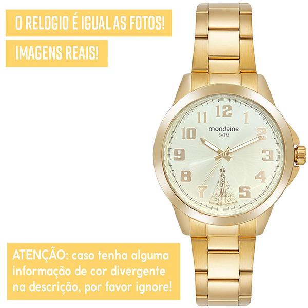 Imagem de Relógio Mondaine Feminino Dourado Prova Dágua Garantia 1 Ano