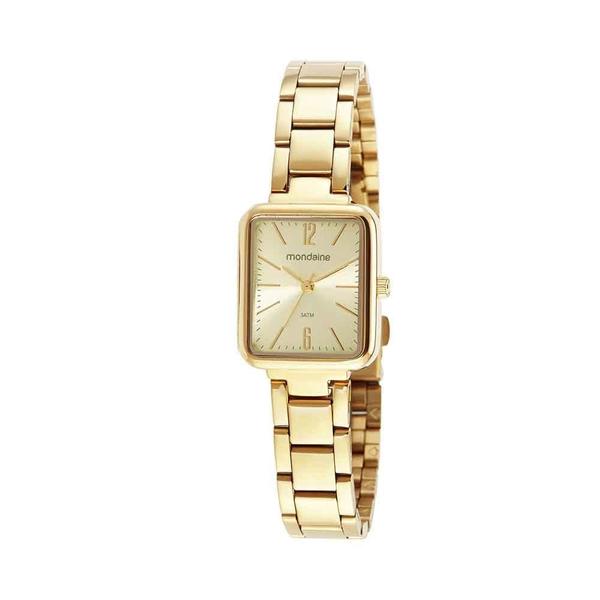 Imagem de Relogio Mondaine Feminino Dourado Quadrado 32377Lpmvde1