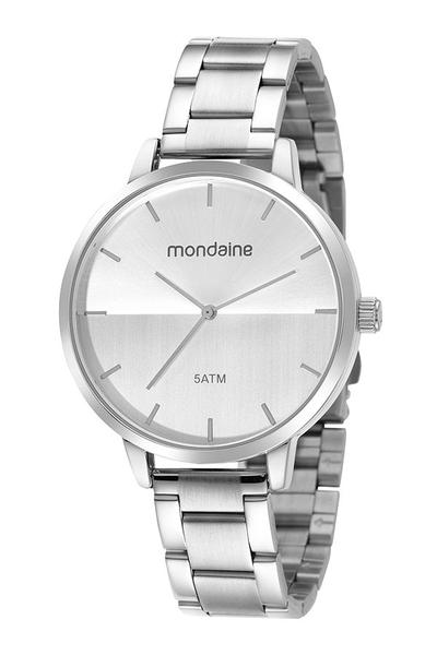 Imagem de Relogio Mondaine Feminino grande prata prateado minimalista sofisticado moderno a prova dagua 32387L0MVNE2