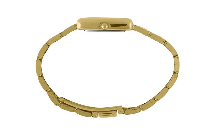 Imagem de Relogio Mondaine Feminino pequeno dourado quadrado com numeros classico 2 pulseiras de aço e couro kit 32821LPMKDE1