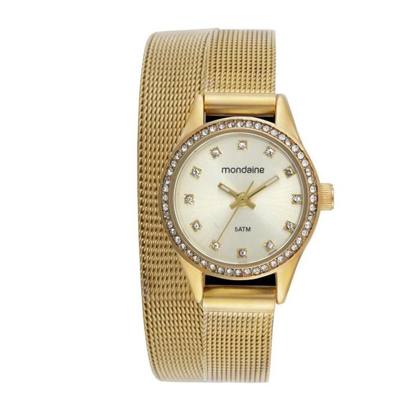 Imagem de Relogio Mondaine Feminino Ref: 32827Lpmvde1 Mesh Dourado 2