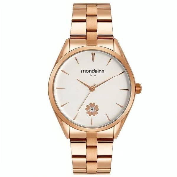 Imagem de Relogio Mondaine Feminino Rosé 32478Lpmvde1 Flor Dourado