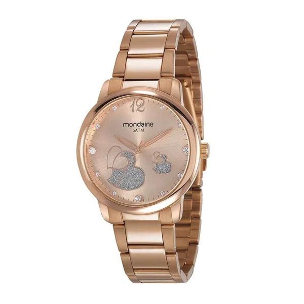 Imagem de Relógio Mondaine Feminino Rose com Corações 53627LPMVRE2