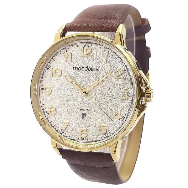 Imagem de Relógio MONDAINE masculino dourado marrom 32162GPMVDH3