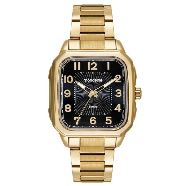 Imagem de Relógio Mondaine Masculino Quadrado Dourado 32564GPMVDE1