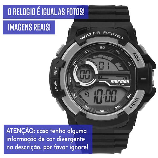 Relógio Mormaii Masculino Original Esportivo Digital Preto Imagem de Relógio Mormaii Masculino Original Esportivo Digital Preto