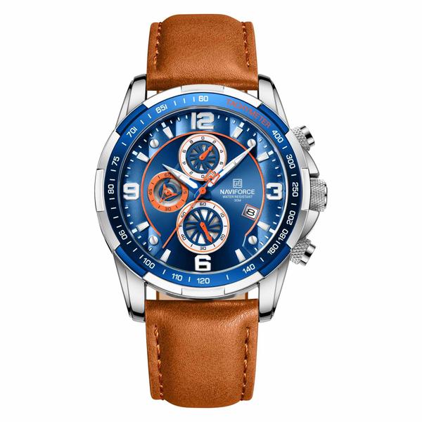 Imagem de Relógio NAVIFORCE Sport Analog Quartz Chronograph Leather Masculino