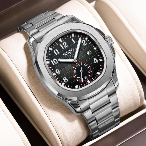 Imagem de Relógio NIBOSI Analog Military Quartz Stainless Steel Masculino