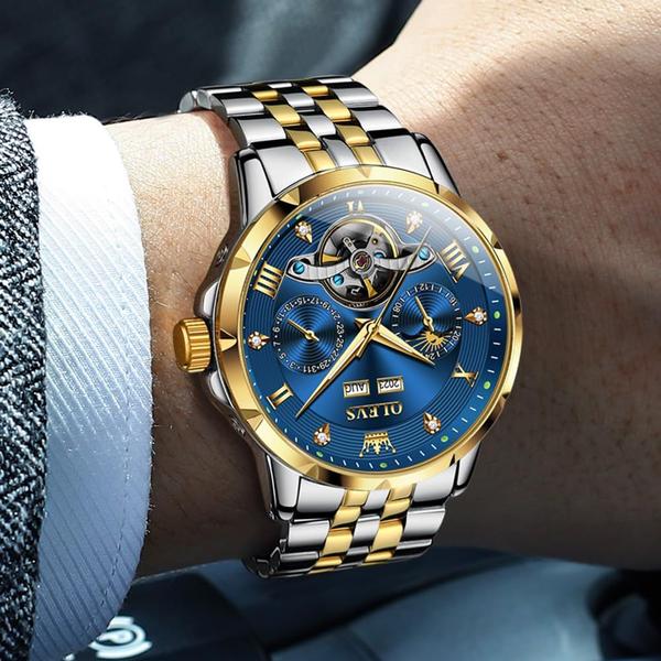 Imagem de Relógio OLEVS Automatic Skeleton Mechanical Tourbillon Men