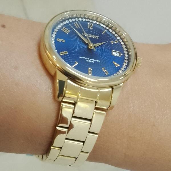 Imagem de Relógio Orient Dourado ul Strass 36mm Aço Inox