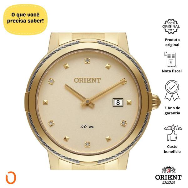 Imagem de Relógio Orient Feminino Dourado  Calendário FTSS1147 C1KS