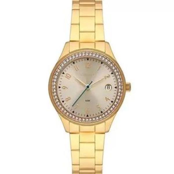 Imagem de Relogio orient feminino dourado pedras casual fgss1221 s2kx