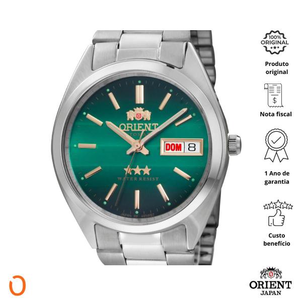 Imagem de Relógio Orient Masculino Automático 469WA3F E1SX F Verde