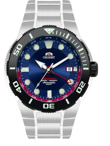 Relógio ORIENT Masculino Automático Seatech GMT NH3TT001 D1GX Titanium Imagem de Relógio ORIENT Masculino Automático Seatech GMT NH3TT001 D1GX Titanium