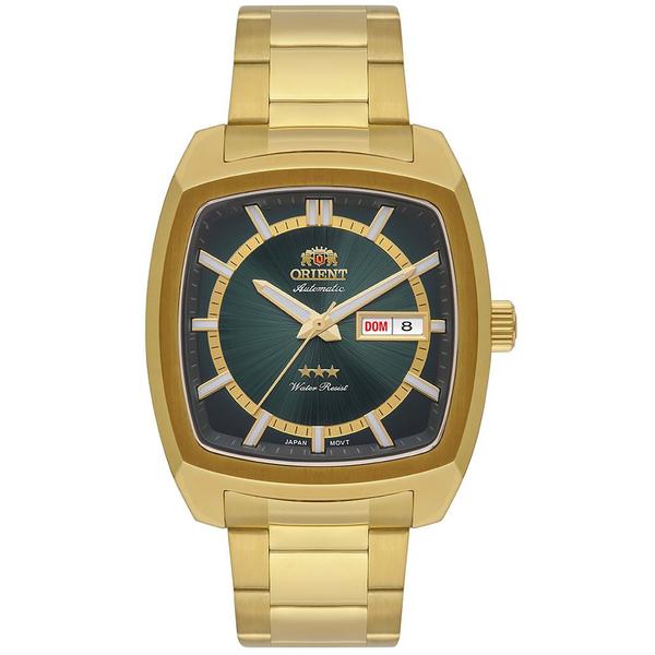 Imagem de Relógio ORIENT masculino automático verde dourado F49GG031 E1KX